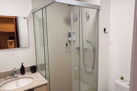 Banheiro de kitnet/studio à venda com 1 quarto, 29m² em Planalto Paulista, São Paulo