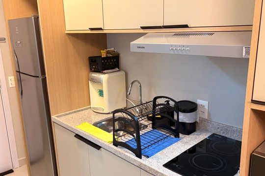Cozinha de kitnet/studio à venda com 1 quarto, 29m² em Planalto Paulista, São Paulo