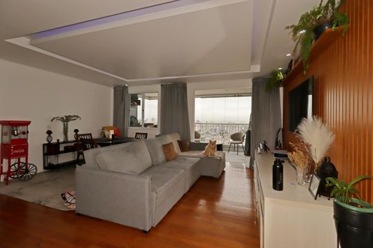 Sala de apartamento à venda com 2 quartos, 94m² em Vila Valparaíso, Santo André