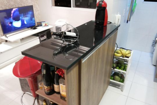 Cozinha de apartamento para alugar com 2 quartos, 45m² em Loteamento Villa Branca, Jacareí