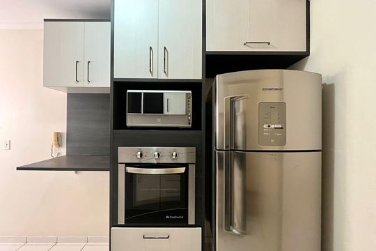 Cozinha de apartamento para alugar com 2 quartos, 56m² em Vila Progresso, Campinas