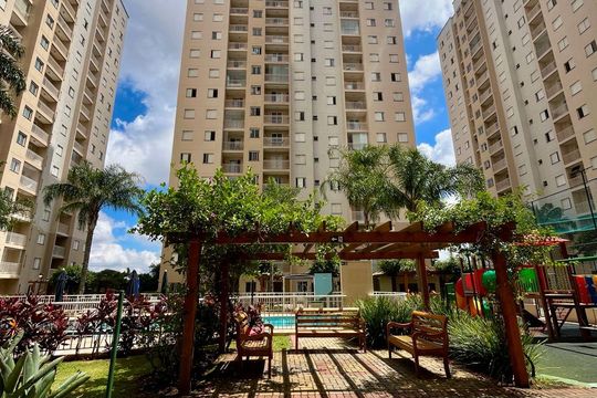 Fachada do Prédio de apartamento para alugar com 2 quartos, 56m² em Vila Progresso, Campinas