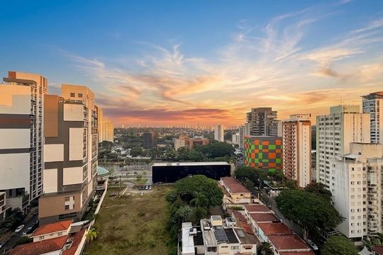 Vista  de kitnet/studio para alugar com 1 quarto, 28m² em Jardim das Acacias, São Paulo