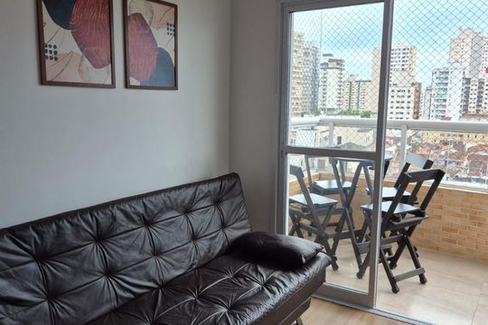 Sala/Quarto de apartamento para alugar com 1 quarto, 42m² em Aviação, Praia Grande