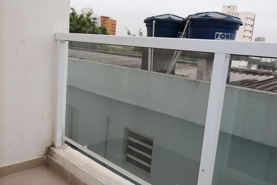 Varanda do quarto de apartamento à venda com 1 quarto, 39m² em Vila Alpina, São Paulo