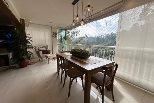 Varanda da Sala de apartamento para alugar com 3 quartos, 158m² em Alphaville, Santana de Parnaíba