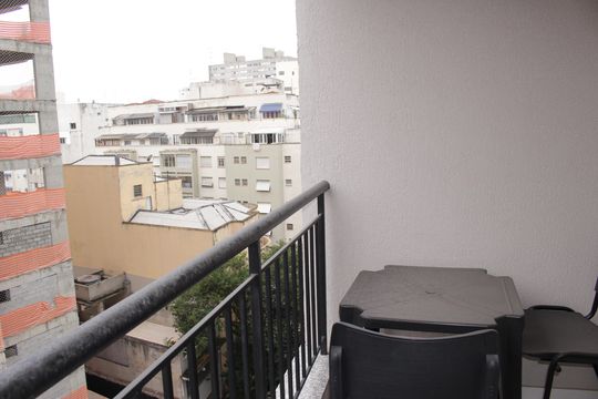 sacada  de kitnet/studio para alugar com 1 quarto, 32m² em Vila Buarque, São Paulo