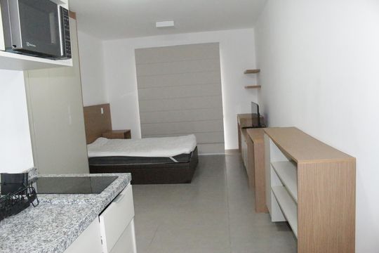 Cozinha de kitnet/studio para alugar com 1 quarto, 32m² em Vila Buarque, São Paulo