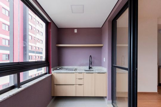 Varanda Sala  de apartamento para alugar com 1 quarto, 46m² em Jardim Guaruja, Sorocaba