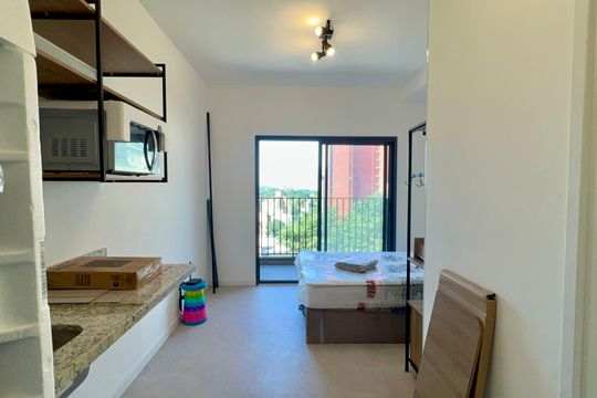 Cozinha de kitnet/studio para alugar com 1 quarto, 25m² em Pinheiros, São Paulo