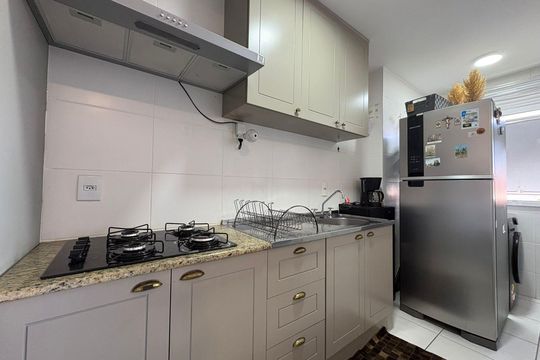 Cozinha - Armários de apartamento à venda com 2 quartos, 67m² em Marechal Rondon, Canoas