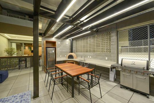 Área comum - Churrasqueira de apartamento à venda com 2 quartos, 78m² em Pinheiros, São Paulo