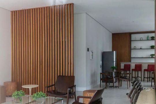 Área comum de apartamento para alugar com 2 quartos, 64m² em Pompéia, Santos