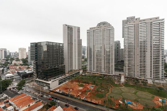 Vista da Varanda de kitnet/studio para alugar com 1 quarto, 25m² em Jardim das Acacias, São Paulo
