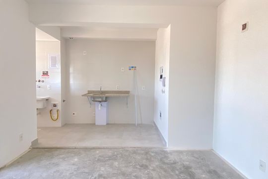 Sala - Cozinha de apartamento para alugar com 2 quartos, 50m² em Vila Osasco, Osasco
