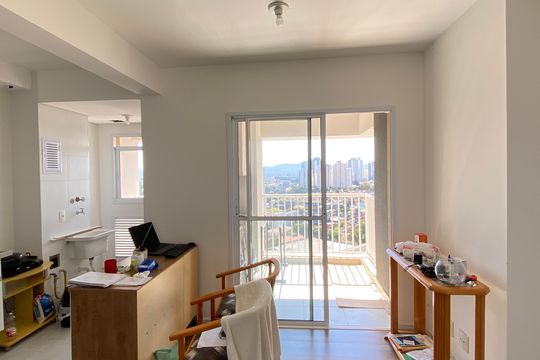 Sala - Cozinha de apartamento para alugar com 2 quartos, 50m² em Vila Osasco, Osasco