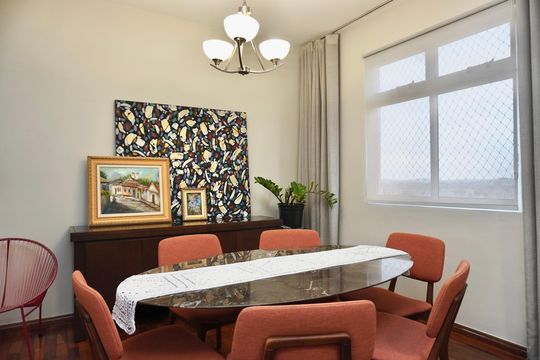 Sala  de apartamento à venda com 3 quartos, 90m² em Silveira, Belo Horizonte