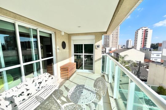 Varanda da Sala de apartamento à venda com 3 quartos, 118m² em Vila Dom Pedro Ii, São Paulo