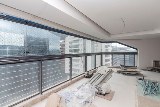 Varanda da Sala de apartamento à venda com 3 quartos, 196m² em Chácara Santo Antônio (zona Sul), São Paulo