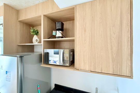 Cozinha  de apartamento para alugar com 1 quarto, 25m² em Brooklin, São Paulo