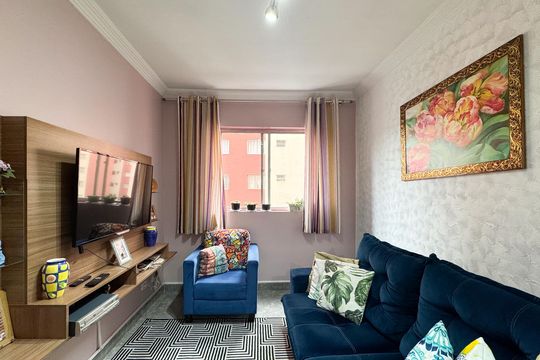 Sala de apartamento à venda com 2 quartos, 58m² em Rudge Ramos, São Bernardo do Campo