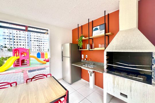 Área comum - Churrasqueira de apartamento para alugar com 2 quartos, 55m² em Mantiqueira, Belo Horizonte