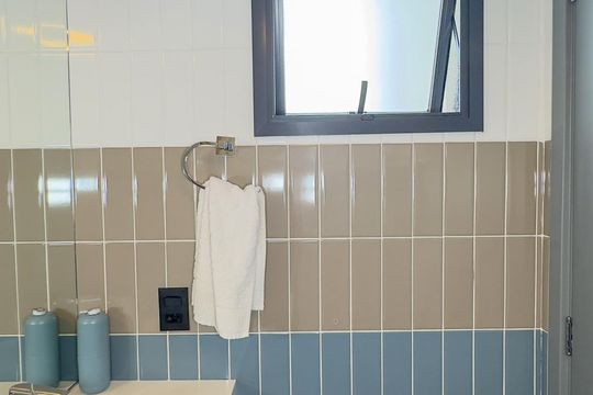 Banheiro da Suíte 3 de apartamento para alugar com 3 quartos, 109m² em Campo Belo, São Paulo