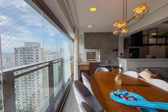 Sacada de apartamento para alugar com 3 quartos, 109m² em Campo Belo, São Paulo