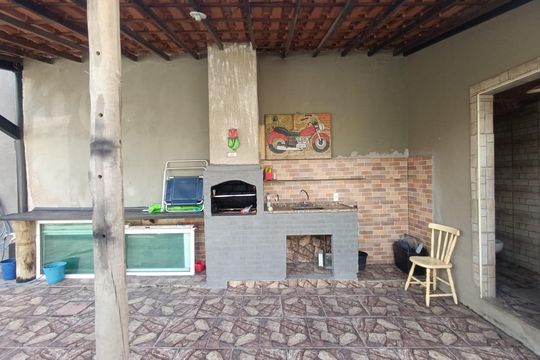 Área comum - Churrasqueira de casa para alugar com 2 quartos, 120m² em Vila Dagmar, Belford Roxo