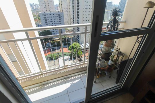 Varanda da Sala de apartamento para alugar com 2 quartos, 45m² em Parque da Vila Prudente, São Paulo