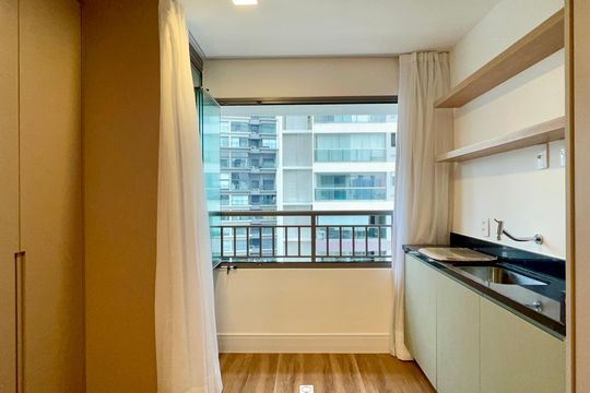 Detalhe de kitnet/studio para alugar com 1 quarto, 26m² em Pompeia, São Paulo