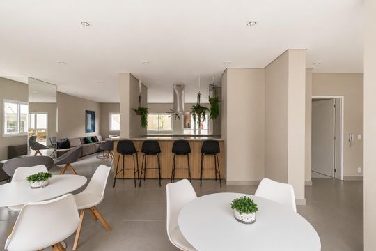 Área comum - Salão de festas de apartamento à venda com 1 quarto, 34m² em Vila Pierina, São Paulo