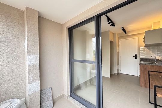 Varanda de apartamento para alugar com 1 quarto, 27m² em Vila Olímpia, São Paulo