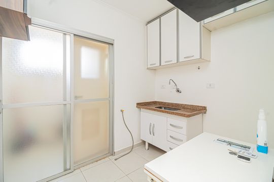Cozinha de apartamento à venda com 1 quarto, 46m² em Brooklin, São Paulo