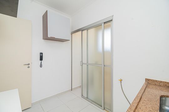 Cozinha de apartamento à venda com 1 quarto, 46m² em Brooklin, São Paulo