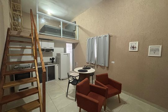 Sala/Cozinha de apartamento para alugar com 1 quarto, 27m² em Vila Nhocuné, São Paulo