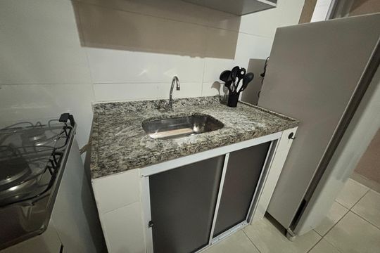 Sala/Cozinha de apartamento para alugar com 1 quarto, 27m² em Vila Nhocuné, São Paulo