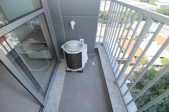 Varanda do Studio de kitnet/studio para alugar com 1 quarto, 22m² em Jardim Aurelia, São Paulo