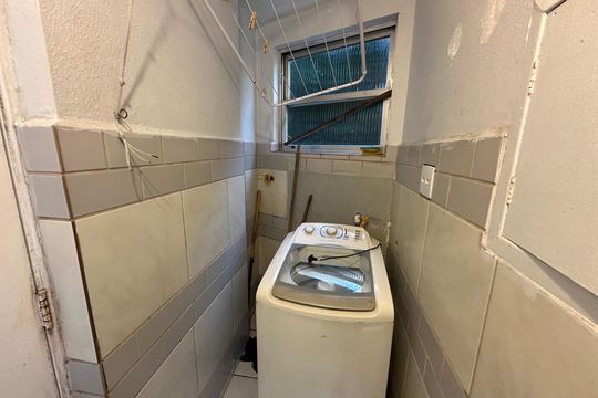 Área Serviço de apartamento para alugar com 1 quarto, 50m² em Morro dos Barbosas, São Vicente