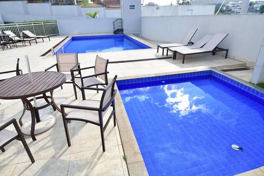 Área comum - Piscina de apartamento para alugar com 2 quartos, 43m² em Vila Palacios, Campinas