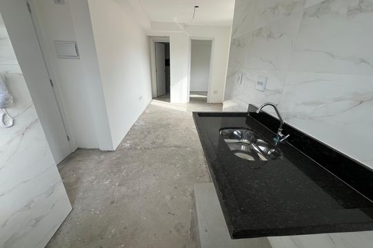 Cozinha de apartamento à venda com 2 quartos, 36m² em Jardim São Paulo, São Paulo