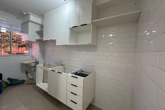 Cozinha de apartamento à venda com 2 quartos, 42m² em Jardim Boa Vista (zona Oeste), Osasco