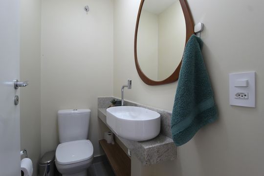 Lavabo de apartamento à venda com 2 quartos, 79m² em Indianópolis, São Paulo