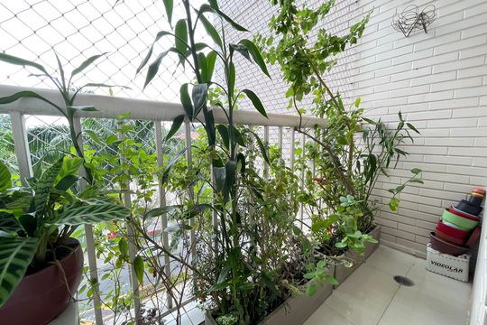 Varanda suíte de apartamento à venda com 2 quartos, 87m² em Jaguaré, São Paulo