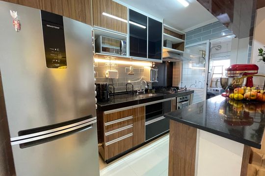 Cozinha de apartamento à venda com 2 quartos, 87m² em Jaguaré, São Paulo