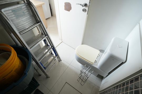 Banheiro de Serviço de apartamento à venda com 3 quartos, 176m² em Vila Bastos, Santo André