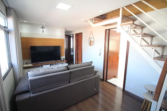 Sala de apartamento à venda com 3 quartos, 118m² em Santa Cruz Industrial, Contagem