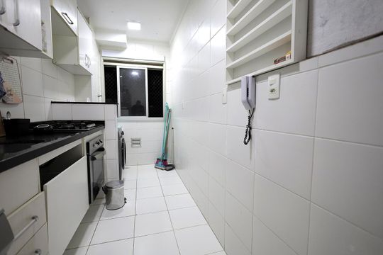 Cozinha de apartamento à venda com 3 quartos, 63m² em Vila Homero Thon, Santo André
