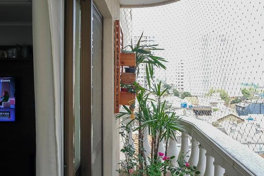 Varanda da sala de apartamento para alugar com 4 quartos, 135m² em Santo Antônio, São Caetano do Sul