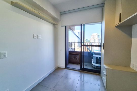 Quarto - Varanda de apartamento para alugar com 1 quarto, 37m² em Higienópolis, São Paulo